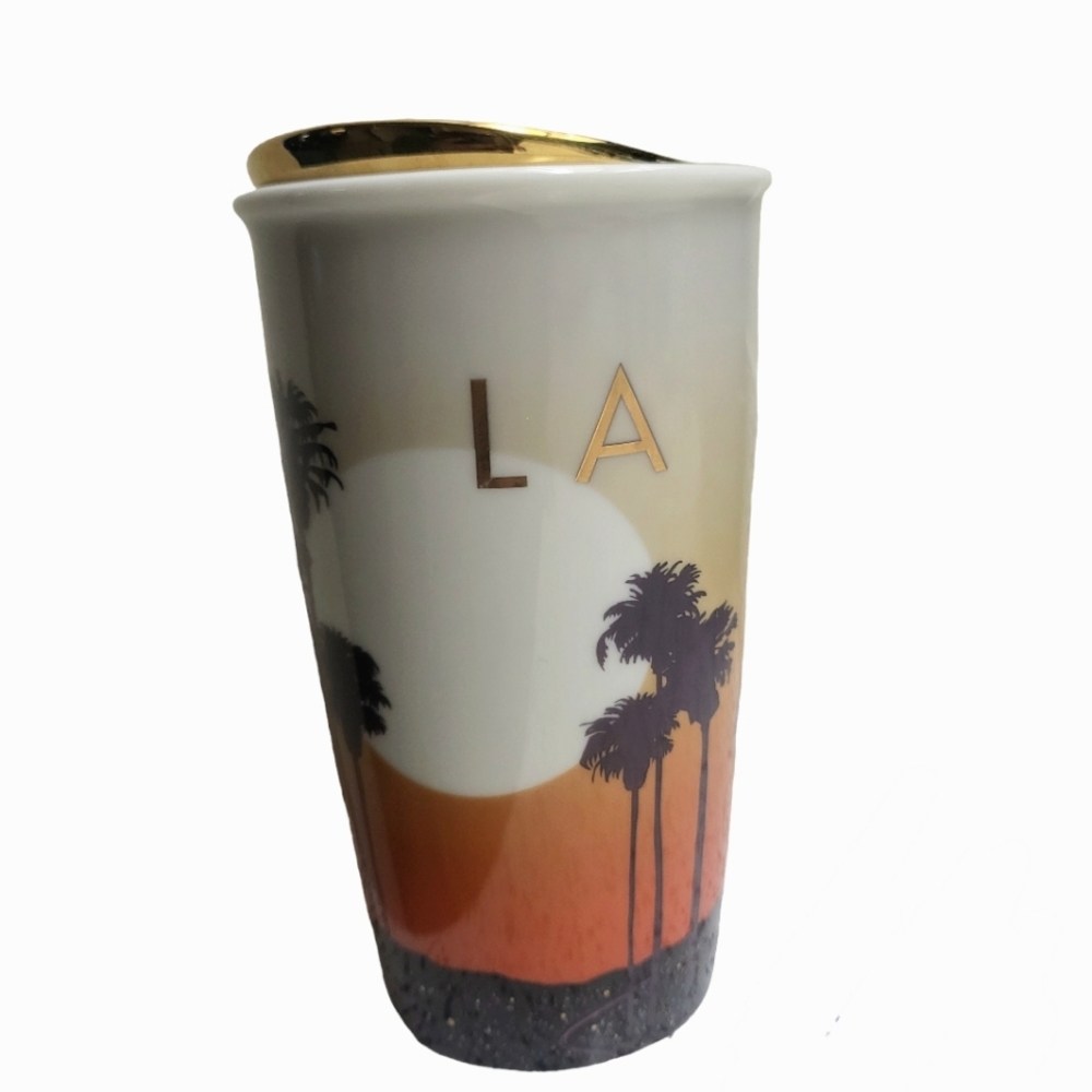 Starbucks Los Angeles tumbler w/ gold lid 12oz